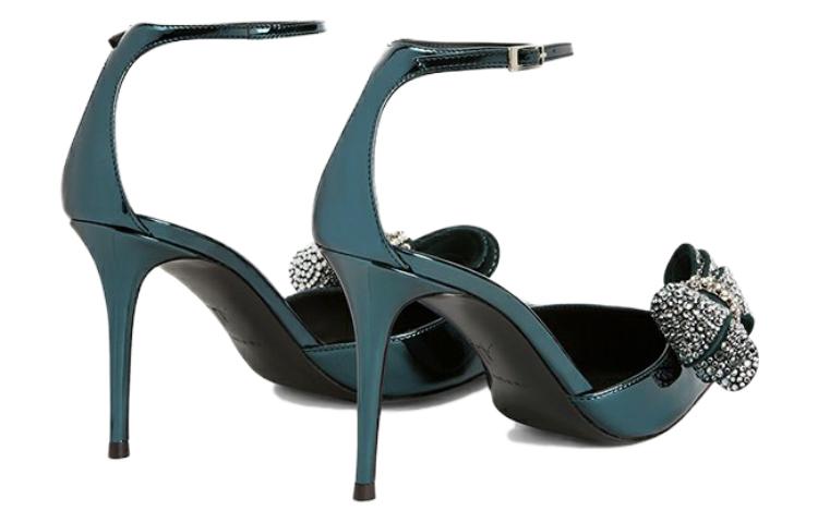 Мартина 90 мм туфли-лодочки с кристаллами Giuseppe Zanotti, зеленые — фото 4