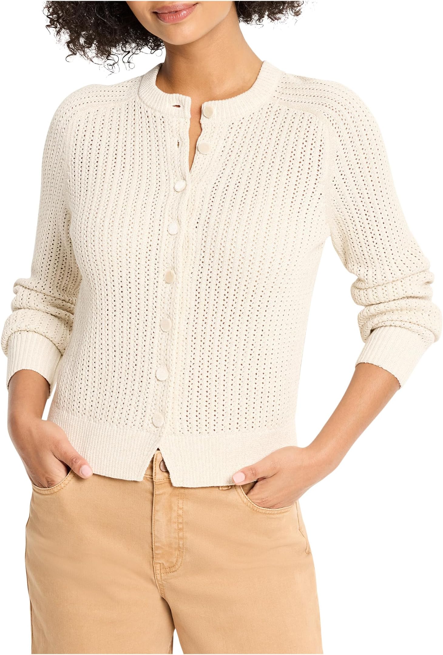 

Свитер NIC+ZOE Women's Petite Party Cardy, Classic Cream