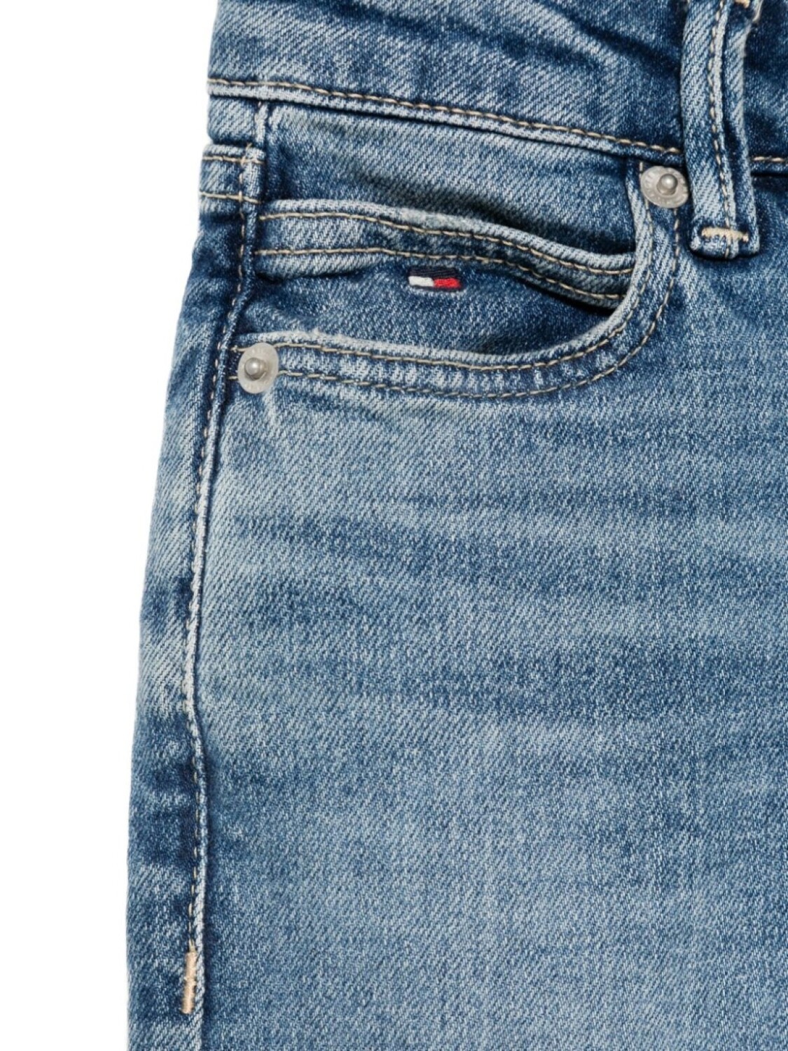 Зауженные джинсы Tommy Hilfiger Junior, синий — фото 3