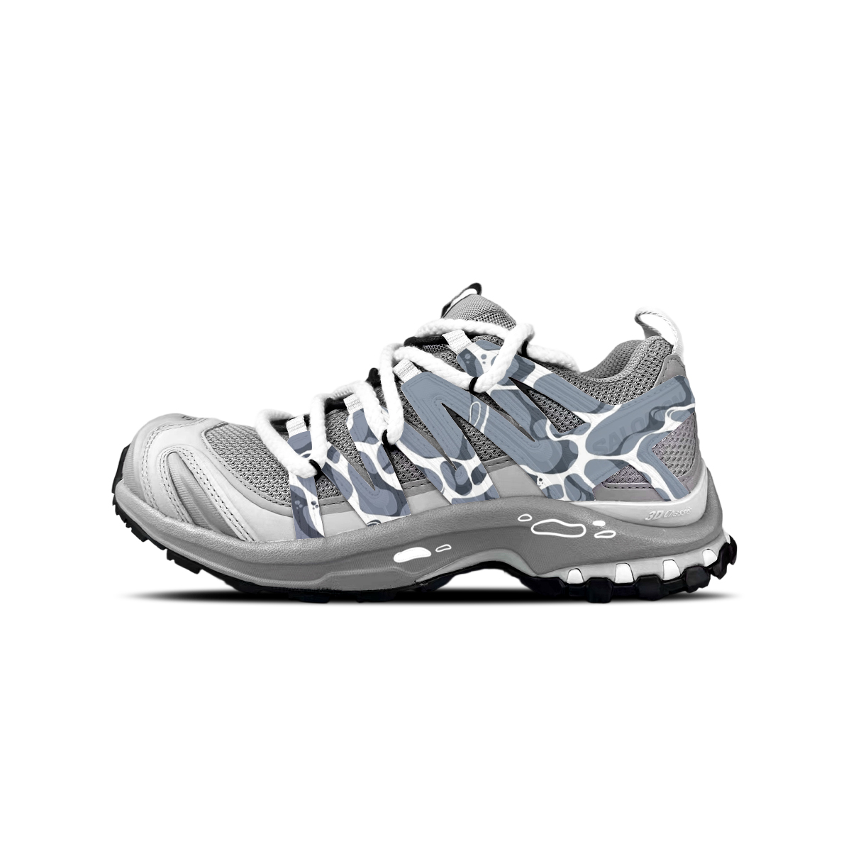 Кроссовки для бега XA PRO 3D Cushioning Slip Resistant Support Abrasion Resistant Low top Unisex SALOMON, denim ripple-shopping bag — фото 3