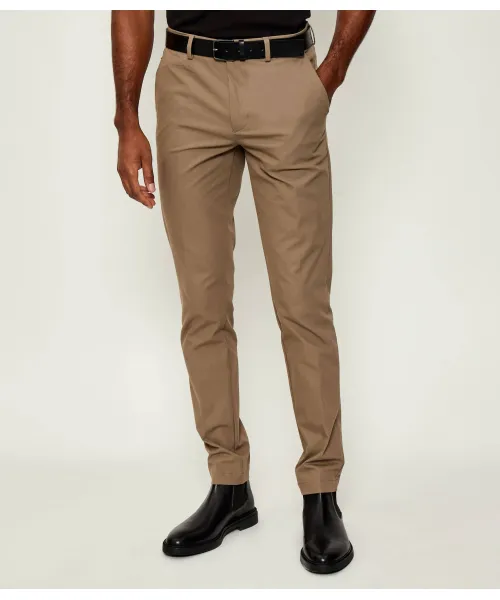 

Брюки p-kaiton1-zip Slim fit Boss, бежевый