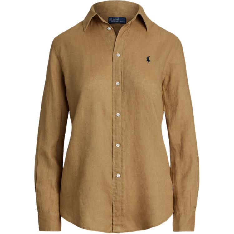 

Льняная рубашка на пуговицах Polo Ralph Lauren, желтый