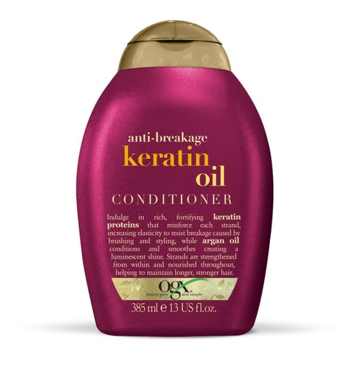 

Кондиционер Anti-Breakage + Keratin Oil Conditioner с кератиновым маслом, предотвращающим ломкость волос 385мл, Organix