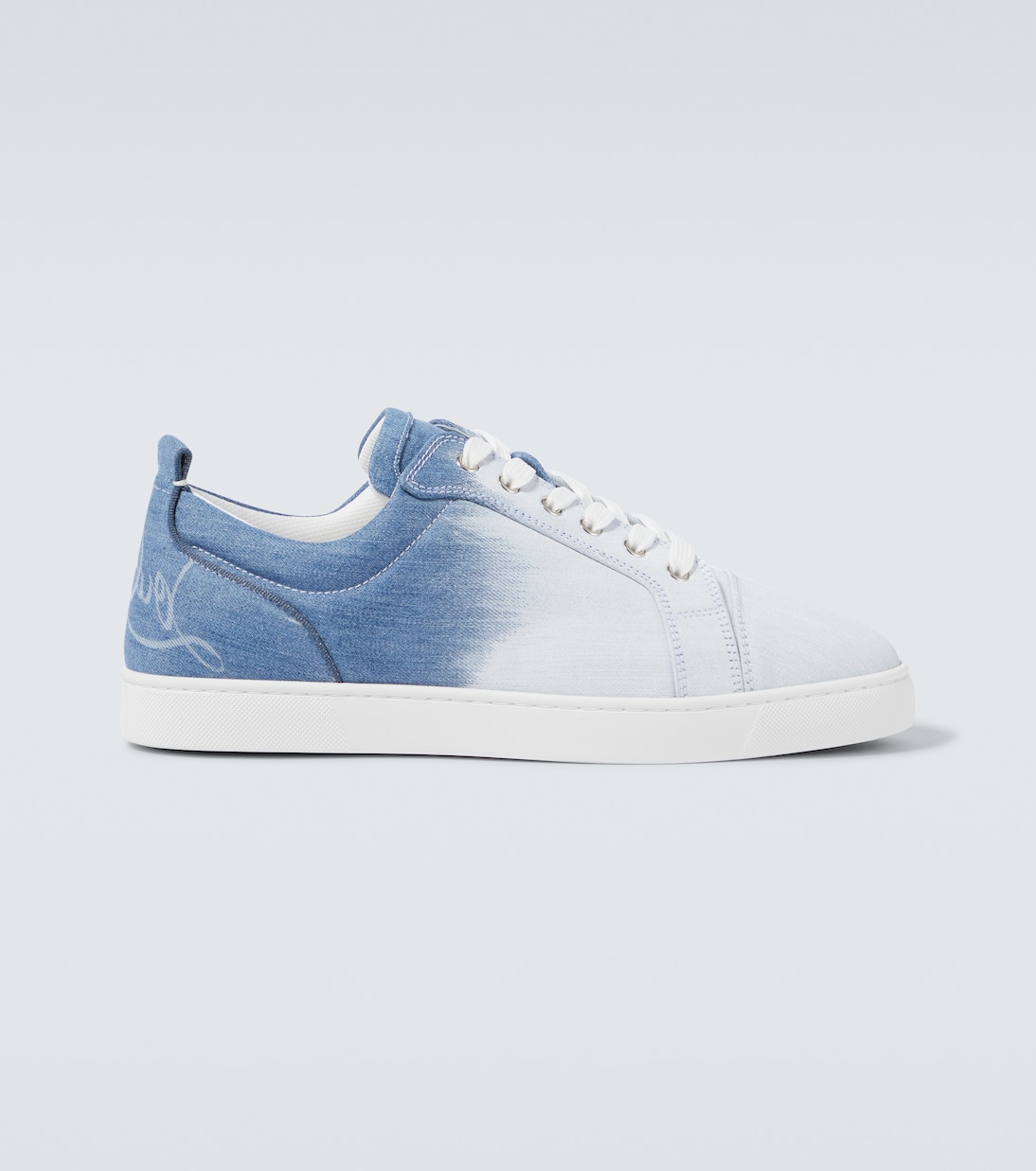 

Функциональные кеды Louis Junior из денима Christian Louboutin, Blue-White