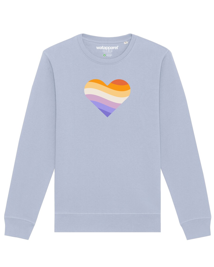 

Толстовка Watapparel Rainbow Heart, светло-синий