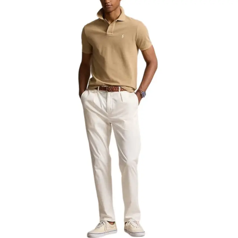 Polo Ralph Lauren Футболка-поло мужская коричневая желтая — фото 3