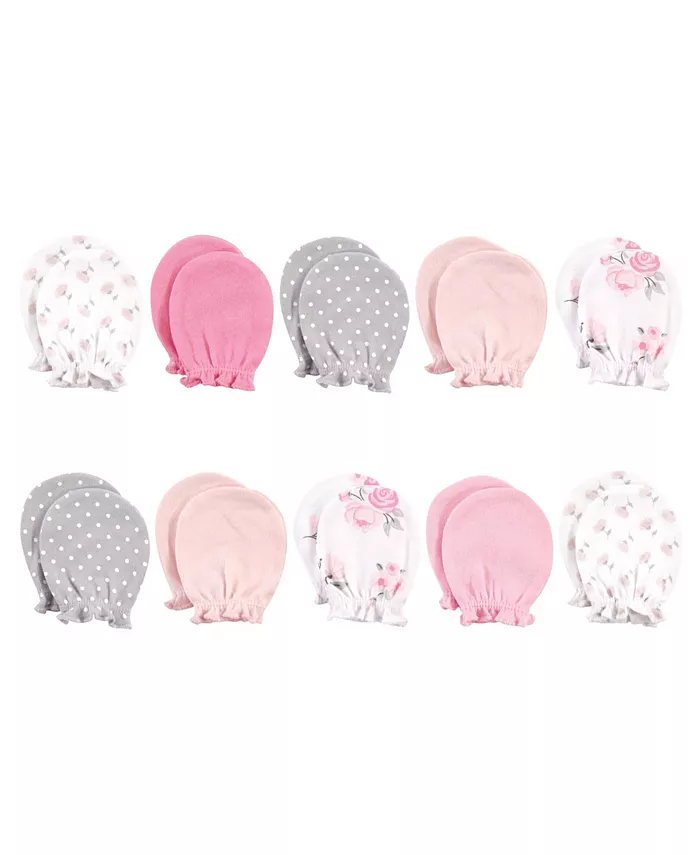 

Мягкие хлопковые антицарапающие варежки для мальчиков Hudson Baby, зеленый