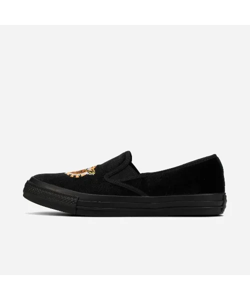 Унисекс слипоны из вельвета в стиле кунг-фу CONVERSE ALL STAR чёрные — фото 4
