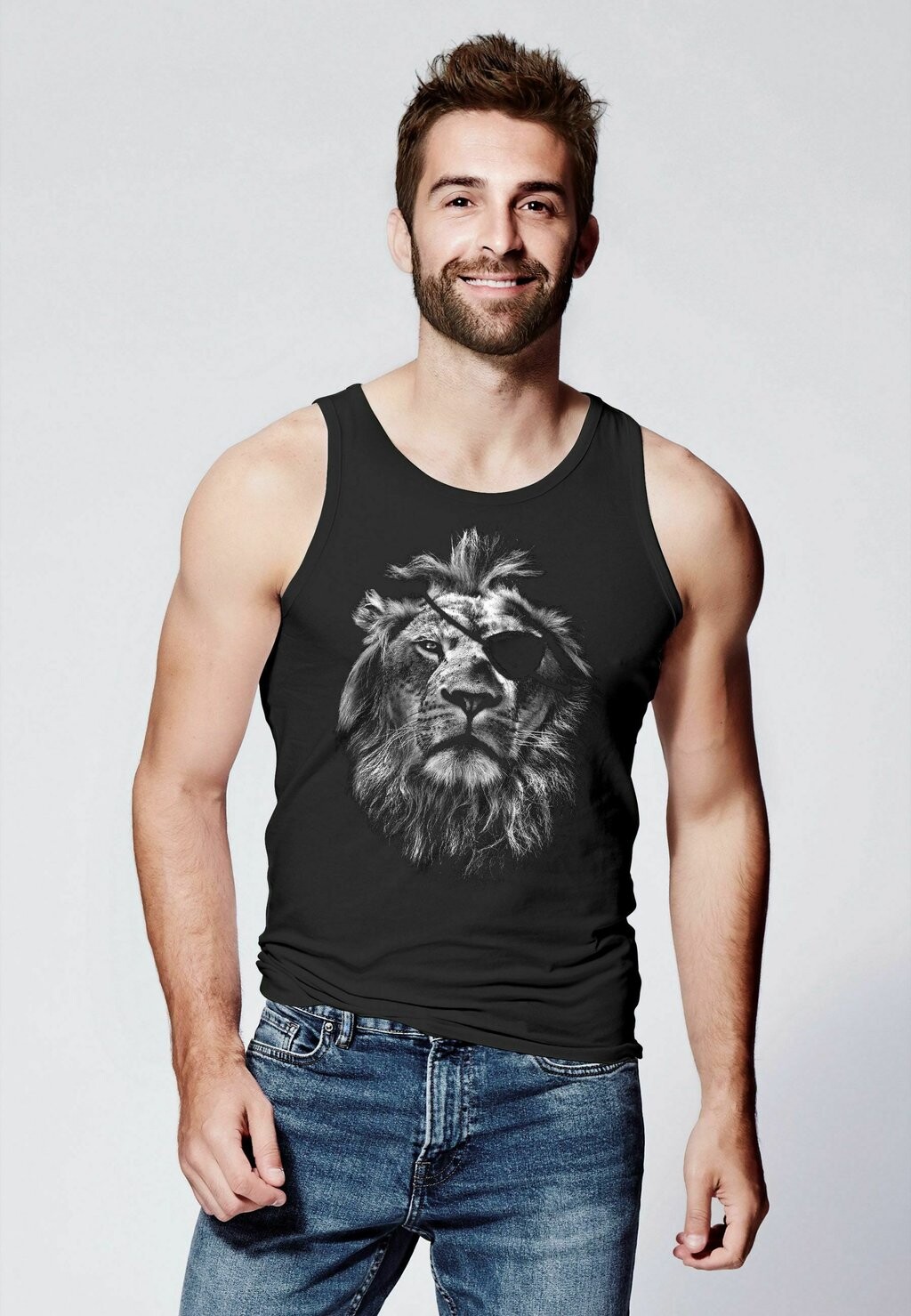 

Топ COOLES MIT GROSSEM LÖWEN AUFDRUCK LION Neverless, цвет schwarz