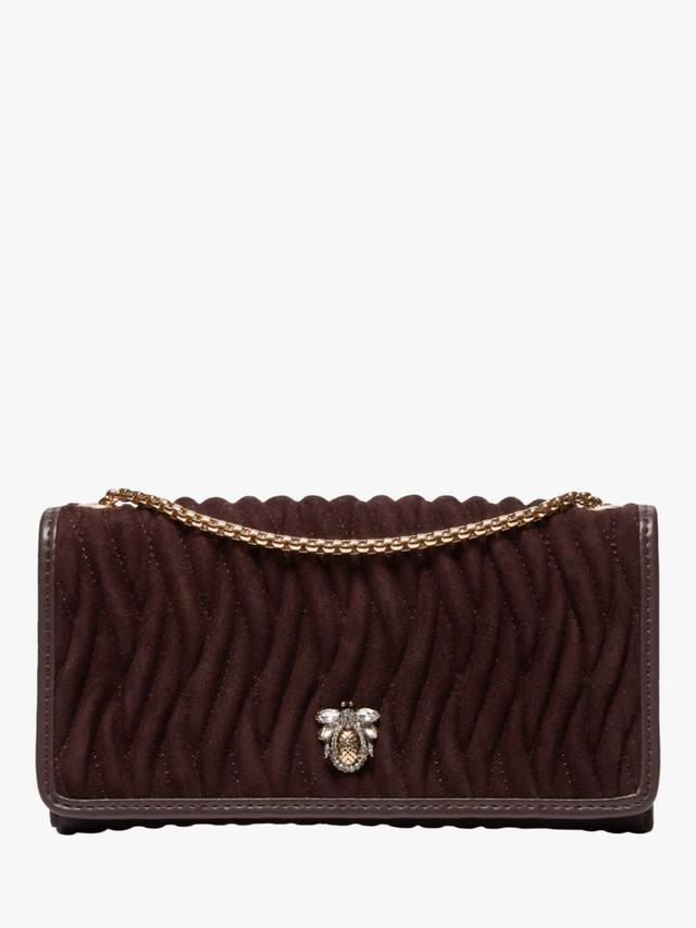 

Прочная замшевая сумка кросс-боди Dune London, Dark Brown