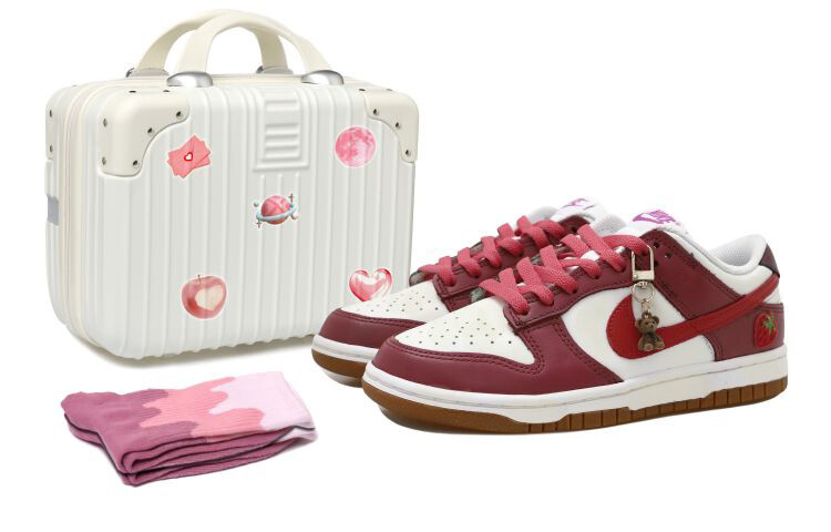 

Кроссовки Nike Dunk Low, красный/белый