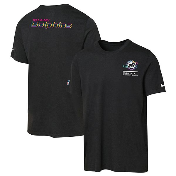 Футболка Youth Miami Dolphins 2025 NFL Crucial Catch Tri-Blend Dri-Fit черная Nike — фото 2