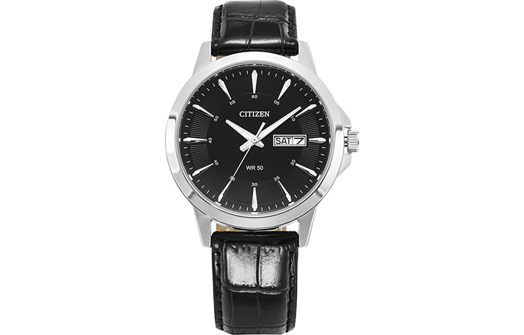 

CITIZEN Часы Quartz Movement Leather Watch Bands Watch 41mm Men's Watch Black Dial BF2011-01E