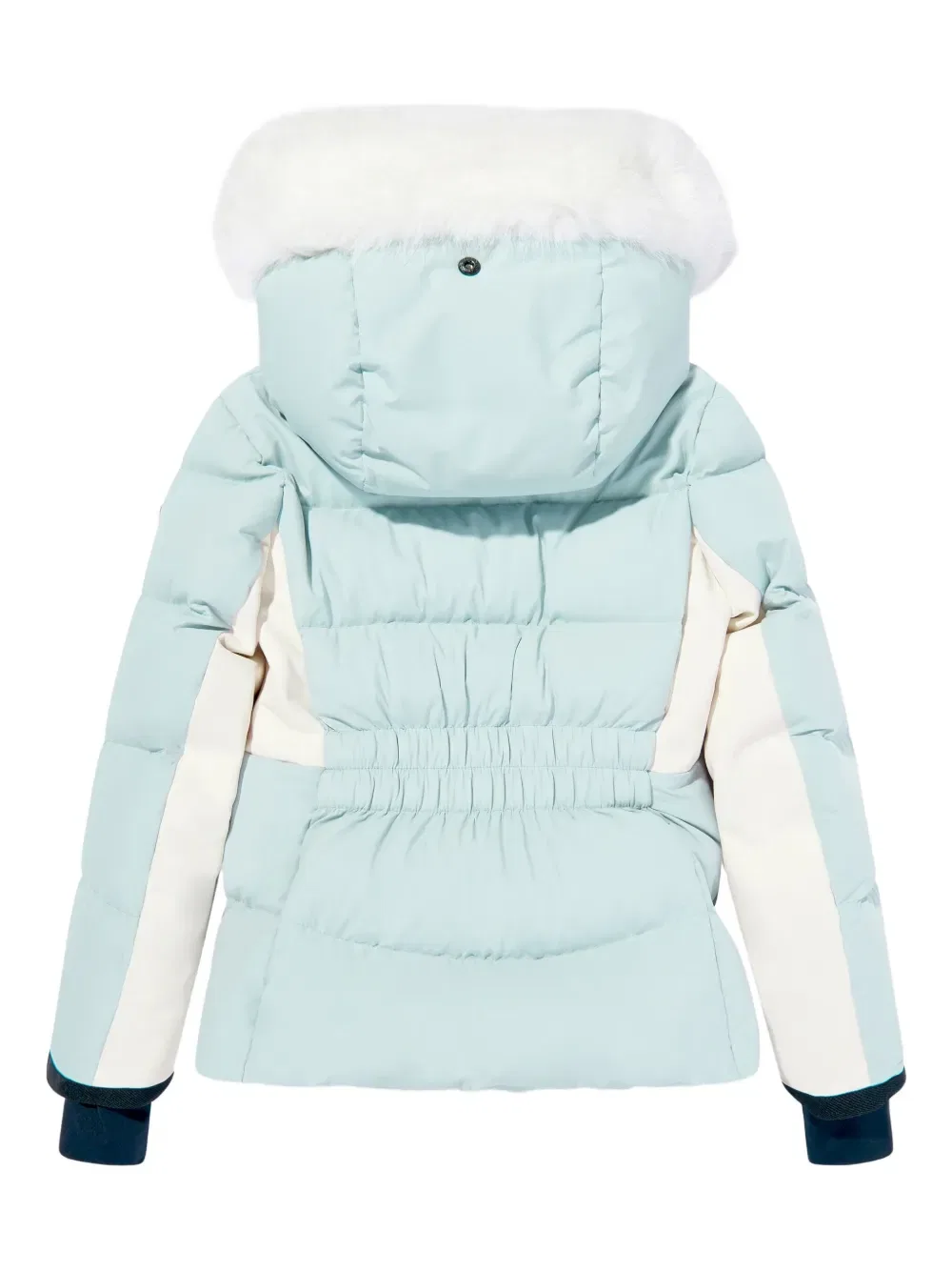 Стеганая куртка с меховой отделкой Moncler Grenoble Kids, синий — фото 2