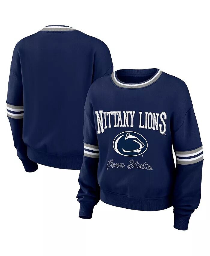 

Женская темно-синяя потертая толстовка-пуловер в винтажном стиле Penn State Nittany Lions WEAR by Erin Andrews