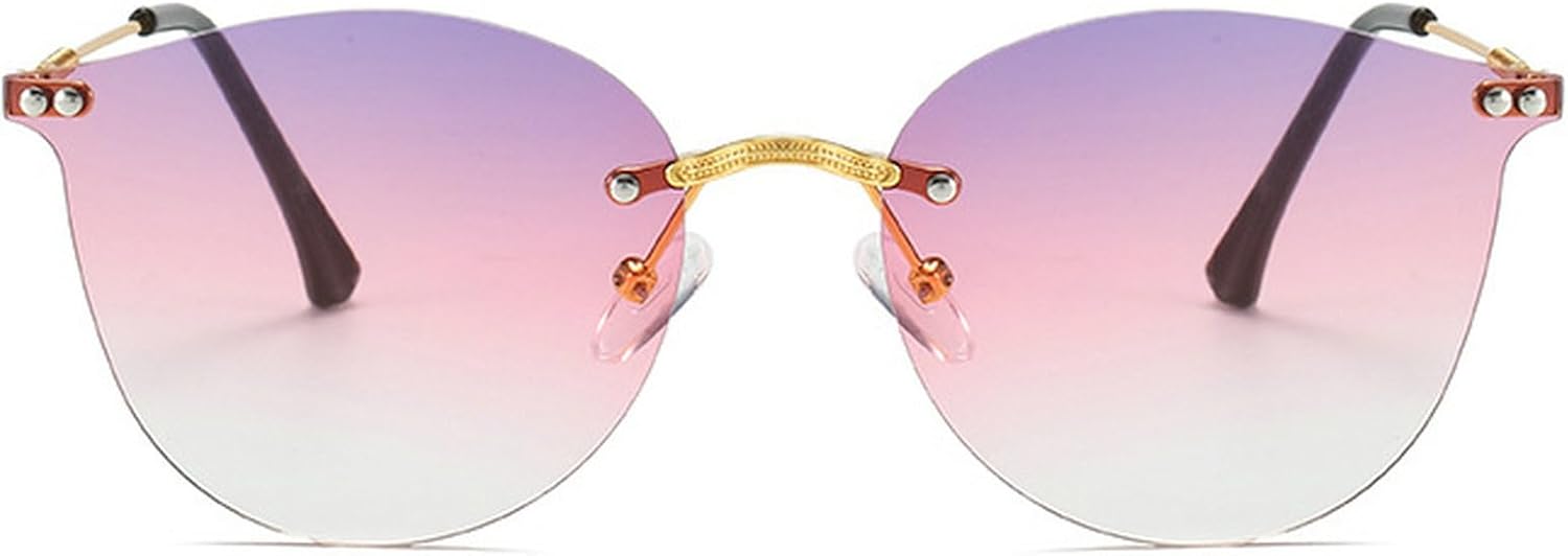 

Модные круглые солнцезащитные очки для женщин 2025 года, роскошные винтажные солнцезащитные очки с градиентным переходом для активного отдыха, стильные очки для путешествий mincl, Purple