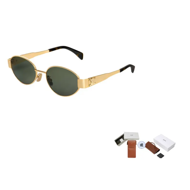 

CELINE Триумф металлические солнцезащитные очки 01 в металле, Gold