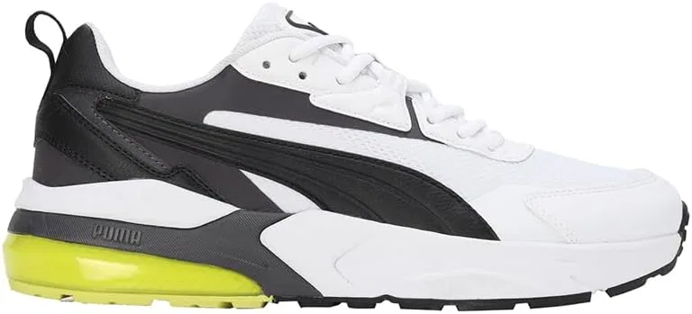 Кроссовки PUMA Unisex Adult Vis2K, Puma White Black Yellow White Puma Black Yellow — фото 4