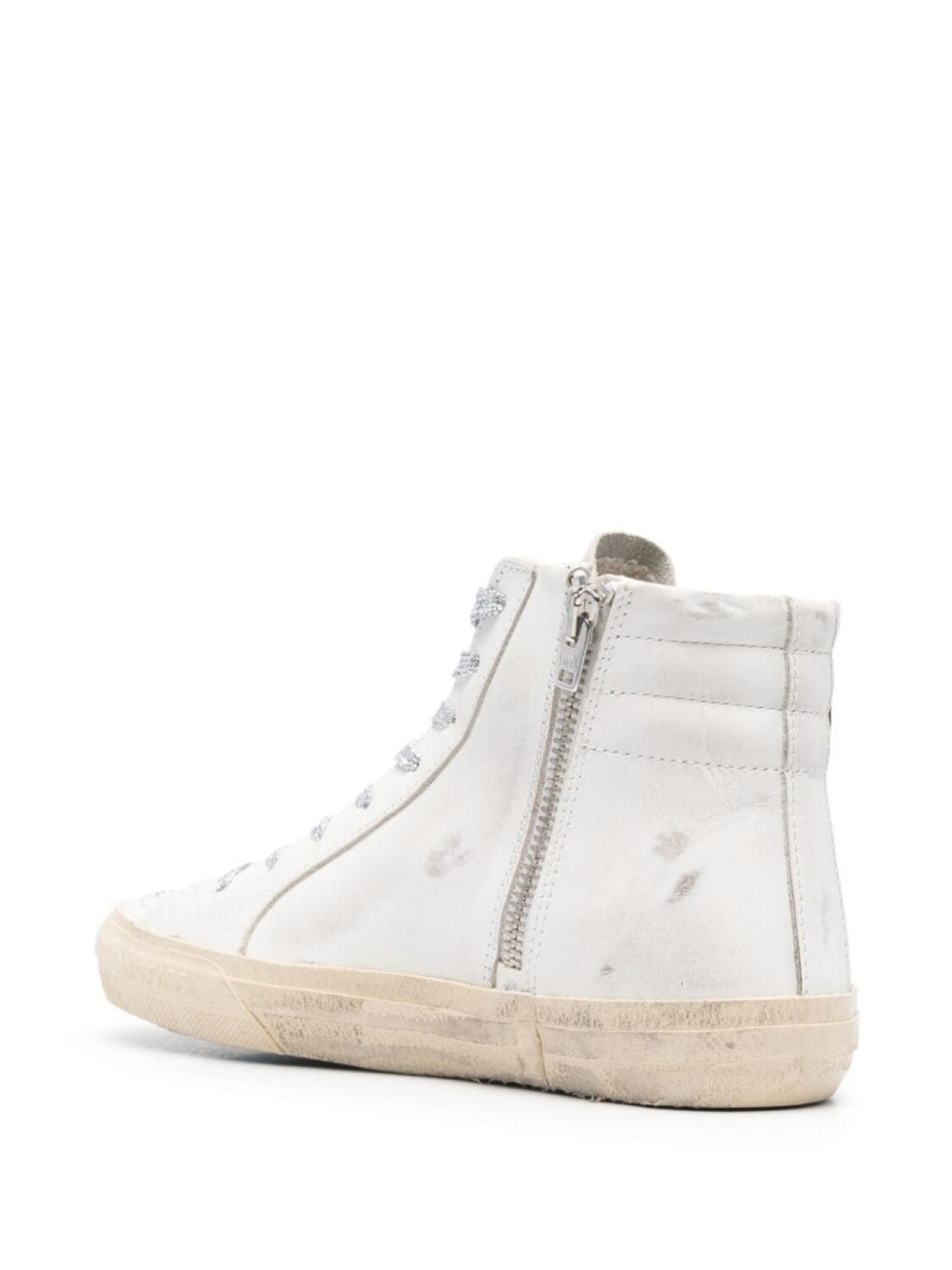 Golden Goose высокие кеды Slide, белый — фото 3