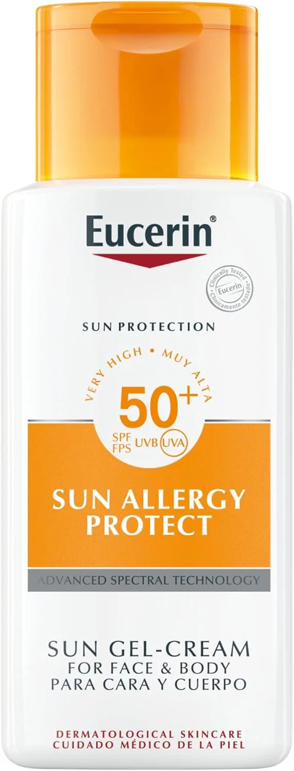 Солнцезащитный гель-крем Eucerin SPF 50 для аллергичной кожи 150 мл белый