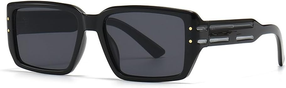 

Классические роскошные солнцезащитные очки для женщин и мужчин, модные солнцезащитные очки в винтажном стиле панк, женские очки с заклепками и защитой от УФ-излучения HVTVTLA, Black Black