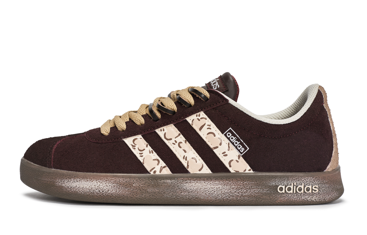 

Adidas VL COURT 2.0 Walking Planet, Chestnut Leopard Heart Trail Low top German Army Trainers Unisex Бежевый Красный Коричневый
