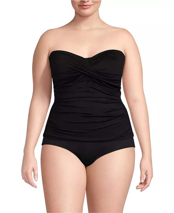 

Женский топ-бандо танкини для купальника Lands' End, белый