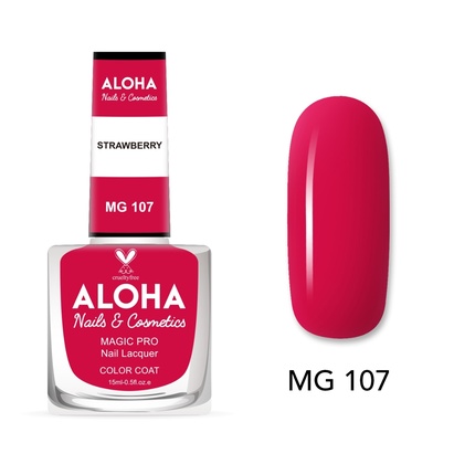 

Лак для ногтей Magic Pro 15 мл - Mg 107 / Клубника Aloha Nails & Cosmetics