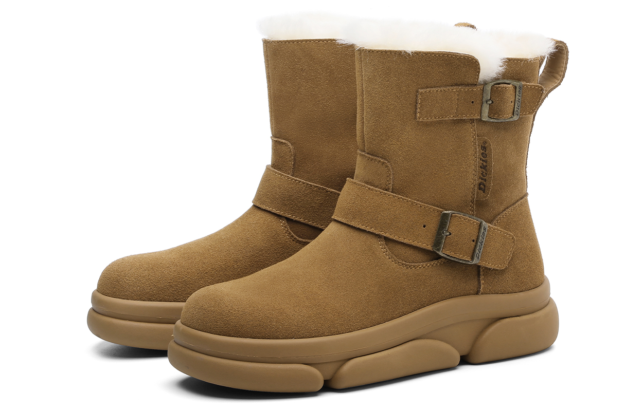 Dickies Женские короткие полусапожки для снега бежевые, цвет Beige — фото 4
