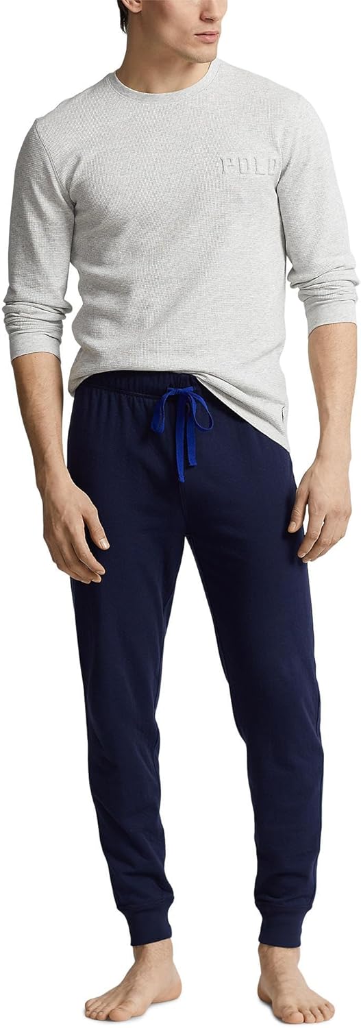 

POLO RALPH LAUREN Мужская футболка с длинным рукавом Classic Fit Soft Touch, English Heather/Polo Black Pp