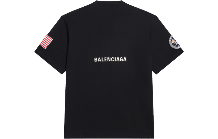Футболка мужская Balenciaga Nasa Space, черный — фото 2