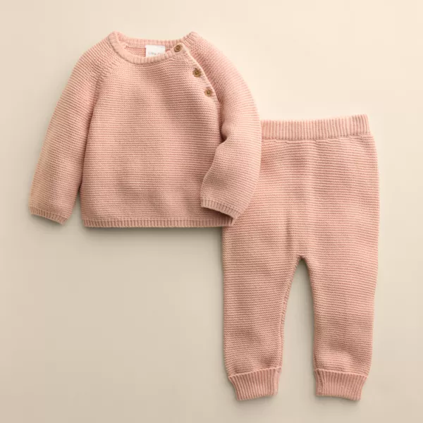 

Комплект из детского свитера и штанов Little Co. By Lauren Conrad, цвет peach layer