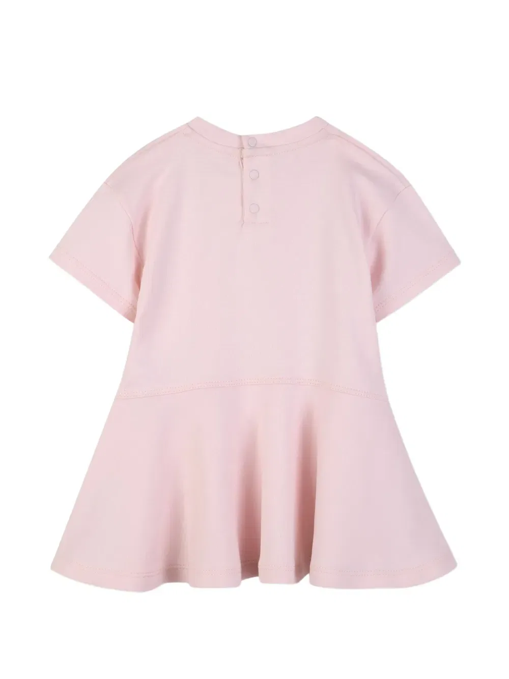Хлопковое платье с оборками и логотипом Givenchy Kids, розовый — фото 2