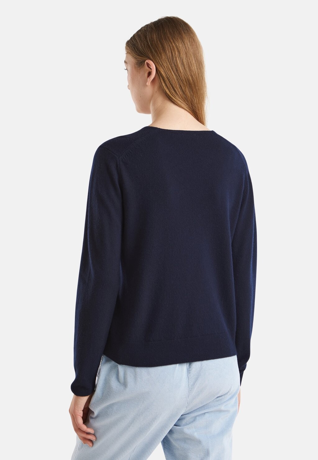 

Джемпер V NECK-REGULAR FIT United Colors of Benetton, синий