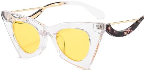 

Модные женские солнцезащитные очки в винтажном металлическом цвете с разноцветной оправой. Уникальные модные женские очки с защитой от УФ-излучения UV400 MTZJH, Transparent