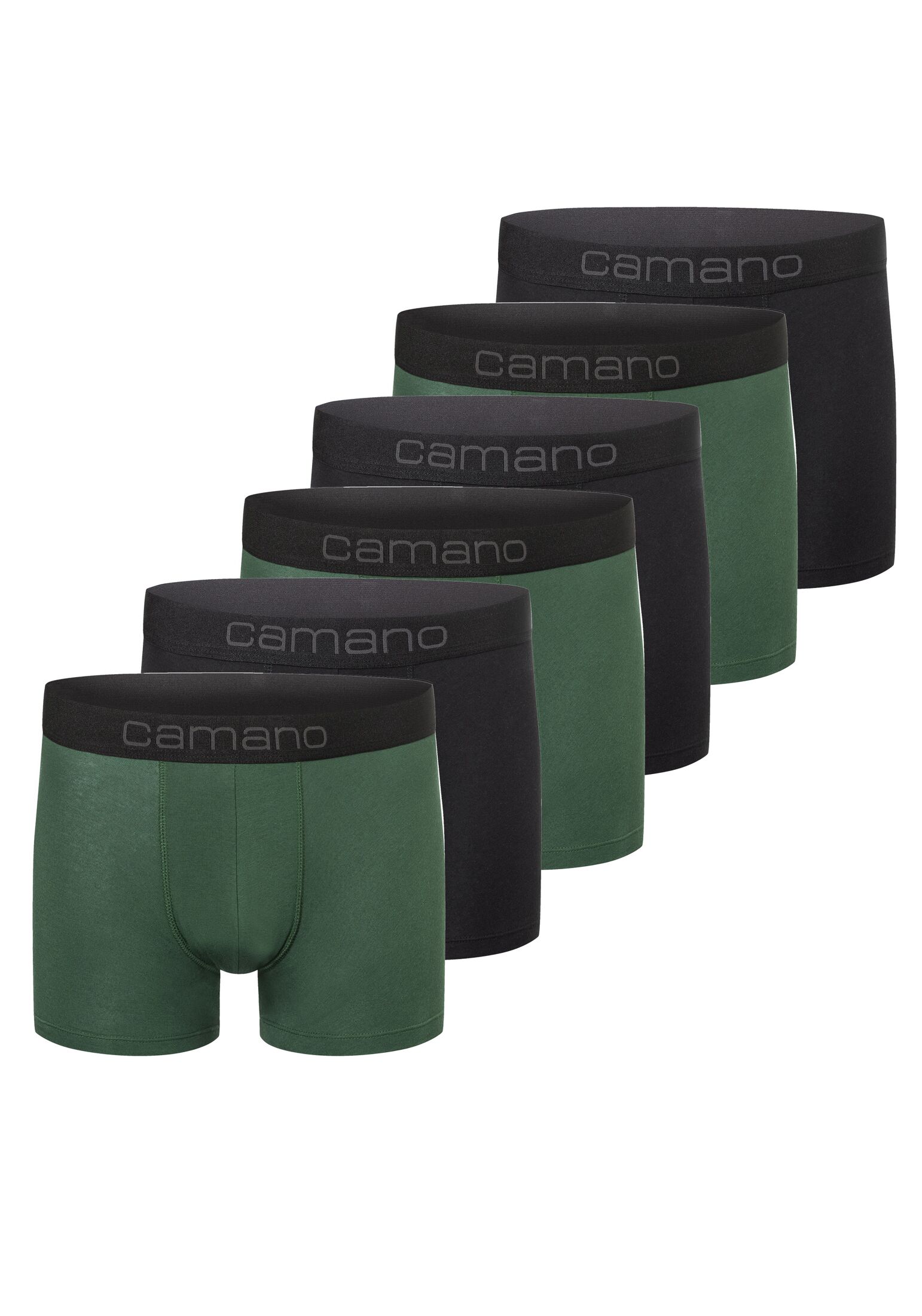 

Боксеры camano Boxershorts Unterhosen Herren elastischer Gummibund ohne Einschneiden Baumwolle Stretch hautfreundlich Atmungsaktiv 6 шт, цвет sycamore green