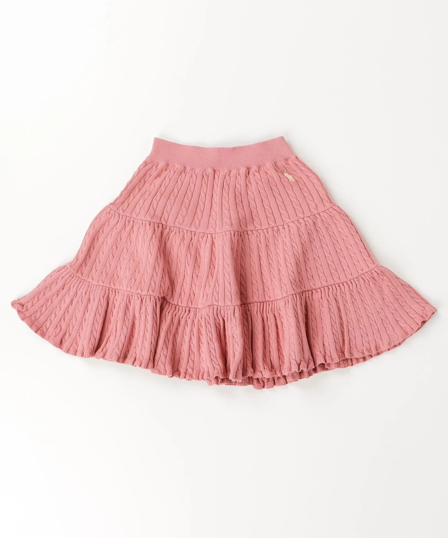 Детская юбка Polo Ralph Lauren Mini Cable Tiered Cotton Skirt — фото 3