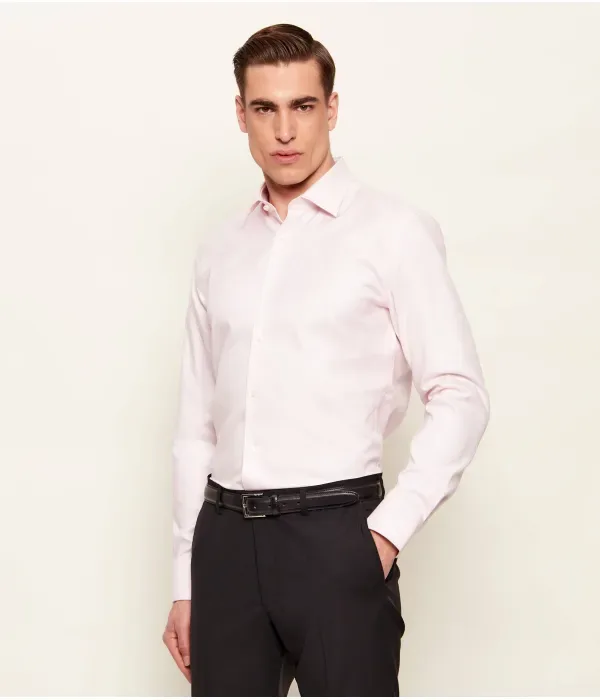 Рубашка H-HANK-K-C1-261 slim fit Boss, пудрово-розовый