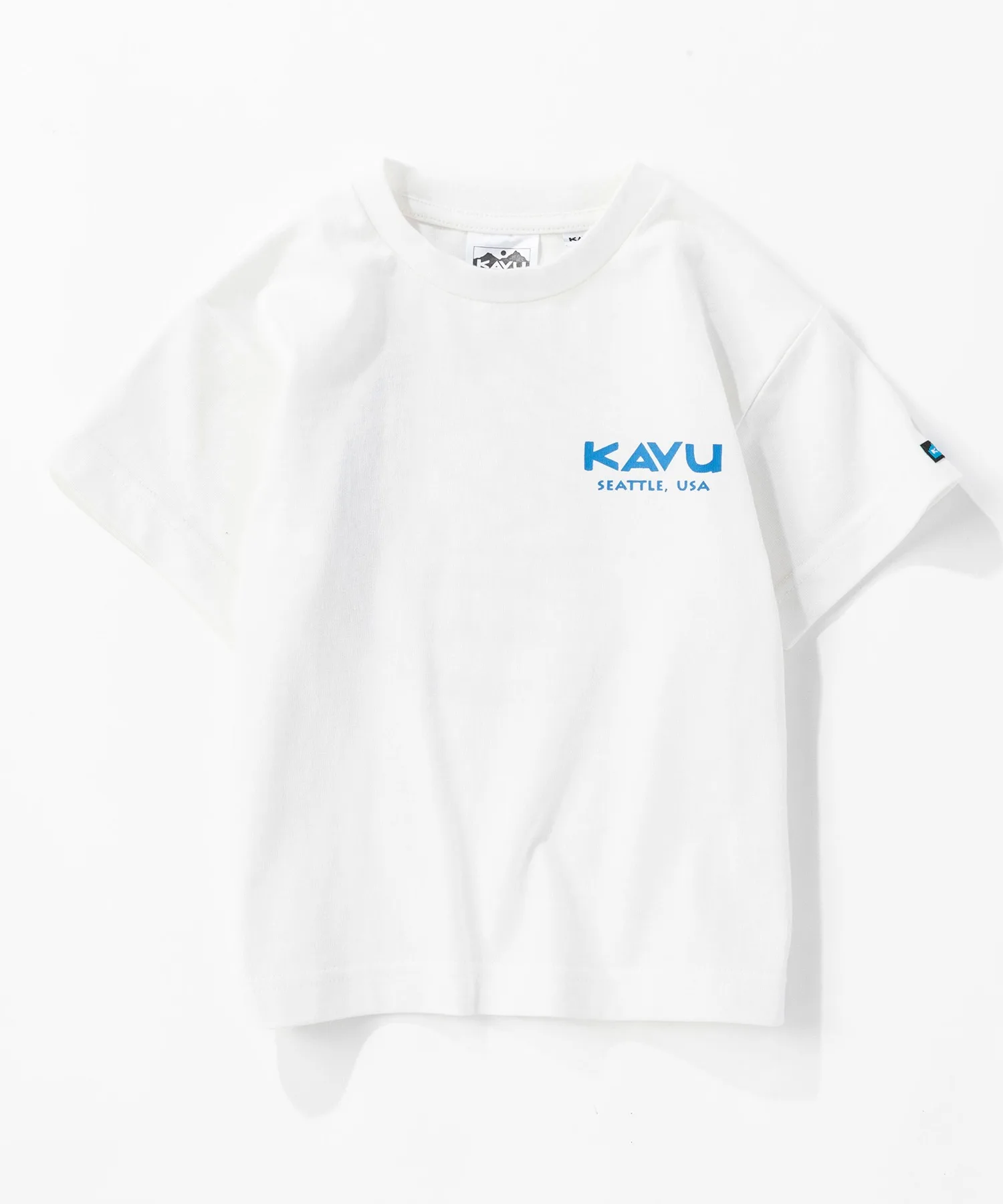 Детская футболка с принтом K's Paddle Logo KAVU белая — фото 2