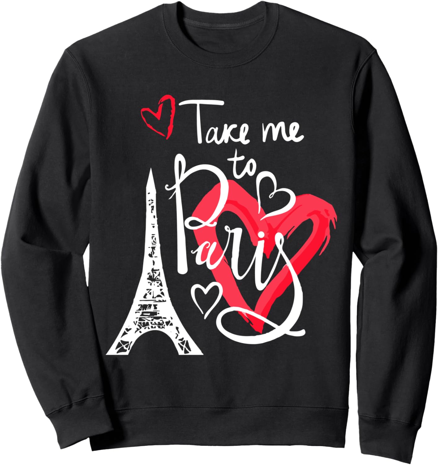 

Привет, Париж, Франция! Толстовка I Love Paris, France, черный