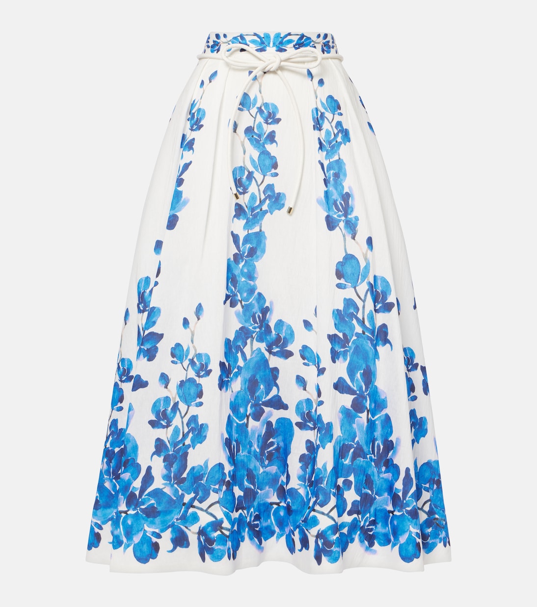 

Юбка миди с цветочным принтом Orchid Blues Rebecca Vallance, Blue Orchid Vines Print