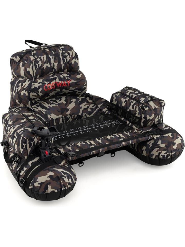 

COSTWAY Надувная лодка с плечевыми ремнями, зеленого цвета