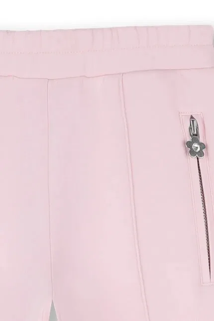 Штаны детские из хлопка с эластаном Marc Jacobs, розовый — фото 4