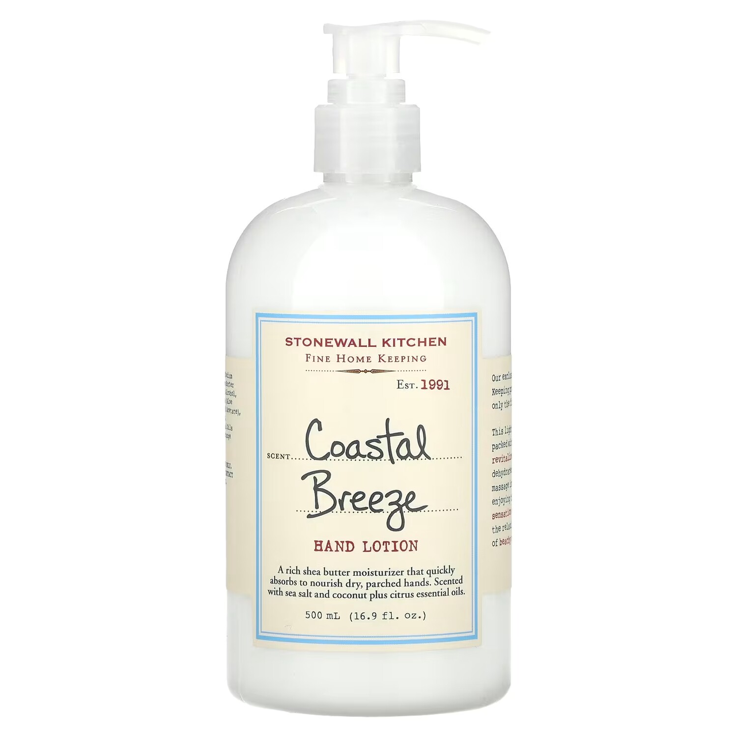 

Stonewall Kitchen Лосьон для рук Coastal Breeze 16,9 жидких унций (500 мл)