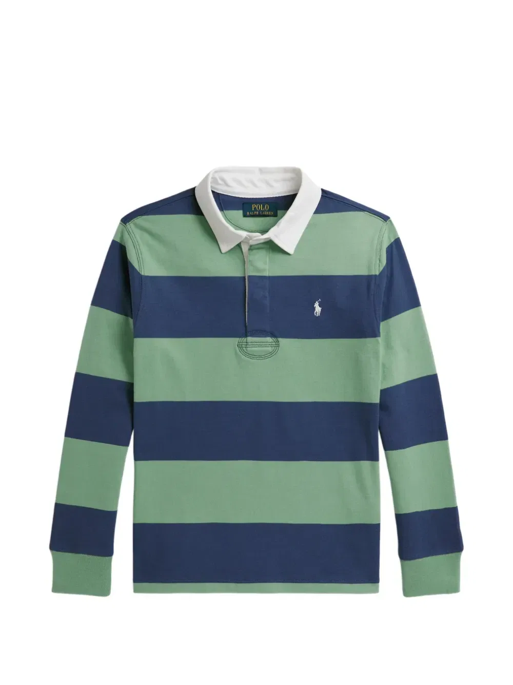 Рубашка поло в полоску Polo Ralph Lauren Kids, синий