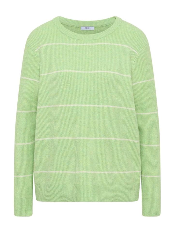 

Cecil Свитер в меланжевом цвете бамбуково-зеленого оттенка