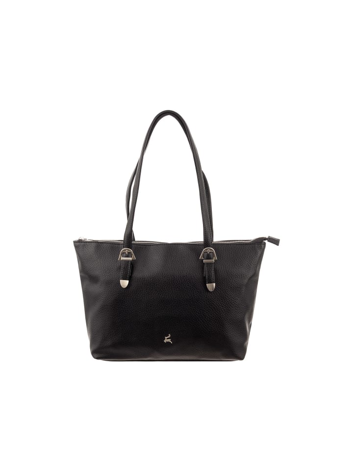 

PRATTEN Сумка-шоппер S038-G из зернистой полиуретановой кожи черного цвета