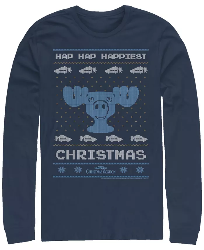 

Мужская футболка с длинным рукавом National Lampoon Christmas Vacation Hap Hap Fifth Sun, синий