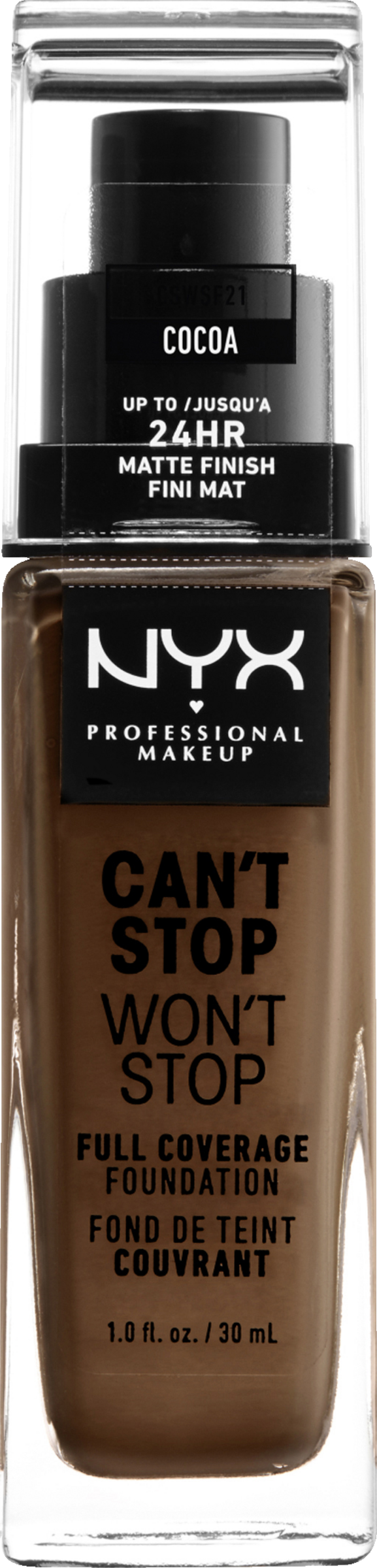 

Тональный крем NYX Professional MakeUp Can't Stop Won't Stop Foundation 21 Cocoa