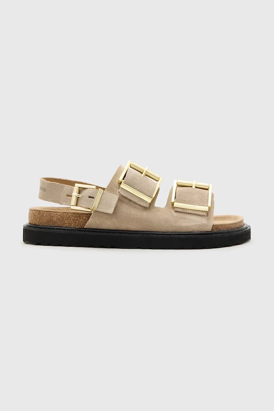 Замшевые сандалии Isla Sandal Allsaints, бежевый